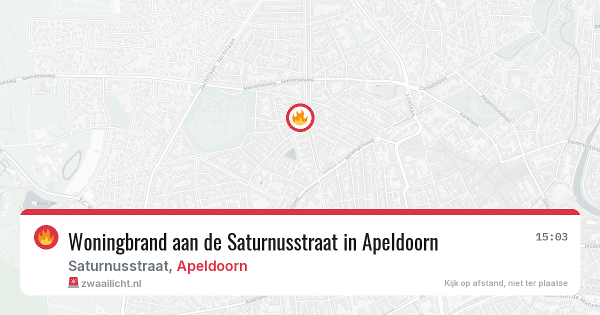 Woningbrand aan de Saturnusstraat in Apeldoorn — 11 apr 2026