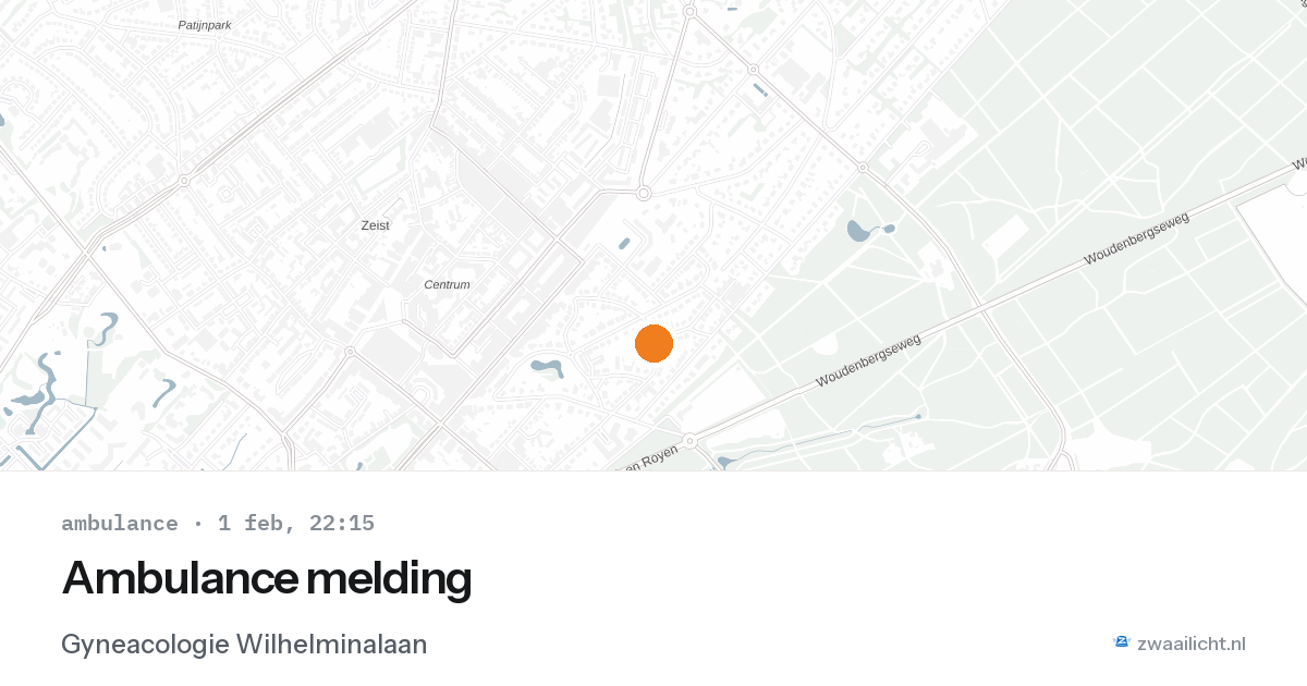Ambulance melding — 1 feb 2026