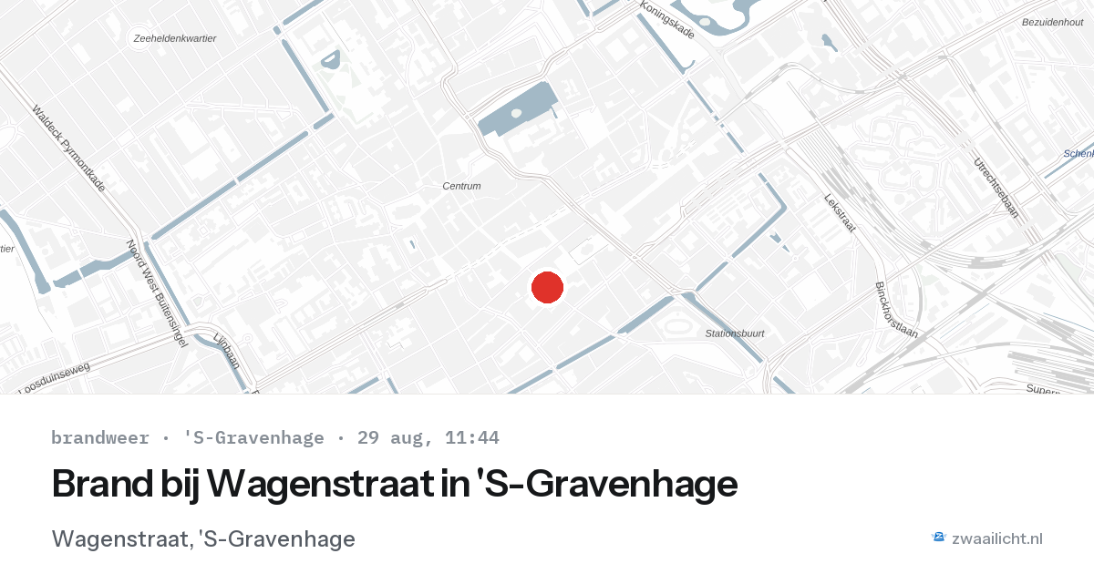 Brand bij Wagenstraat in 'S-Gravenhage — 29 aug 2026