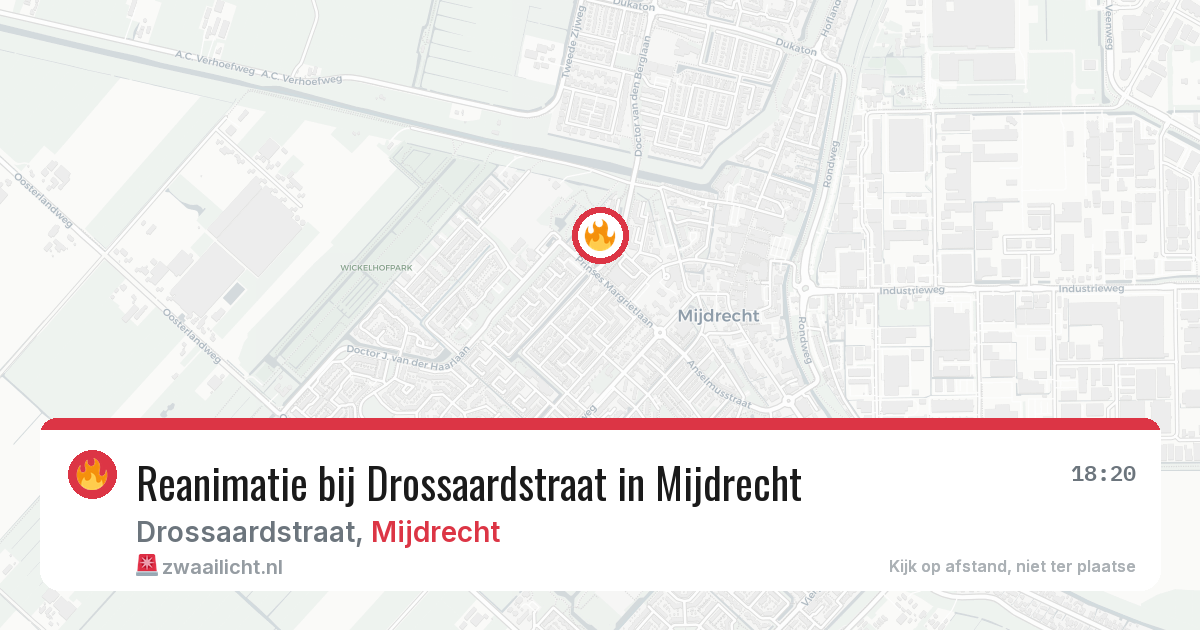Reanimatie bij Drossaardstraat in Mijdrecht — 14 aug 2026