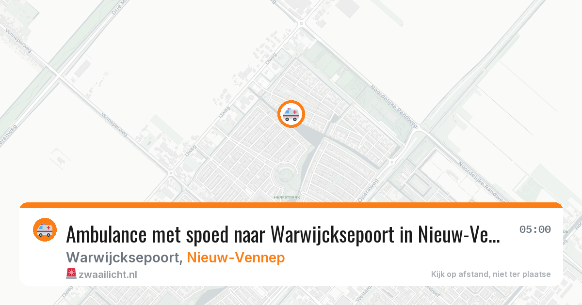 Ambulance met spoed naar Warwijcksepoort in Nieuw-Vennep — 24 jun 2026