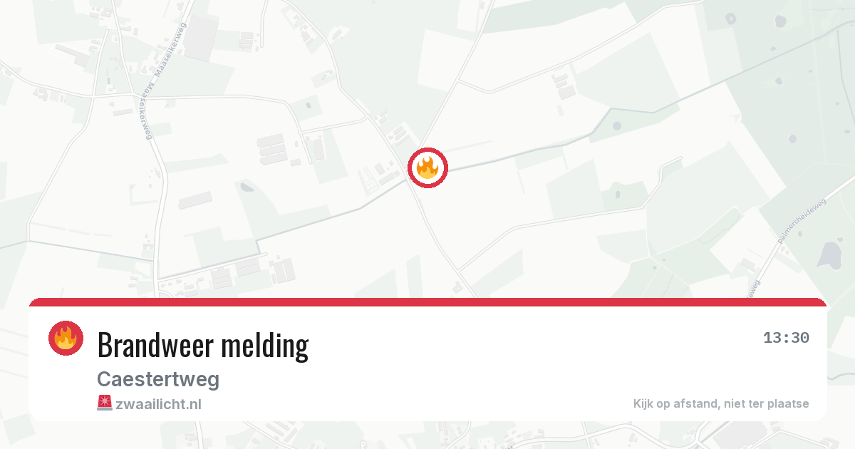 Brandweer melding — 8 aug 2026