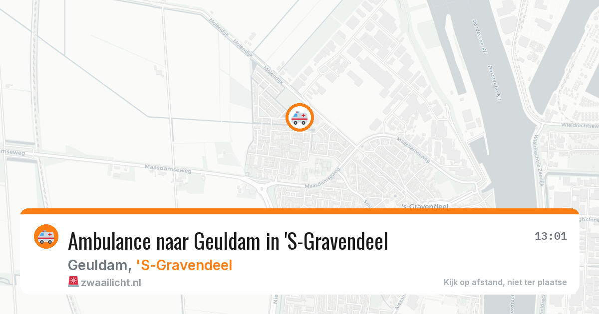 Ambulance naar Geuldam in 'S-Gravendeel — 26 jun 2026