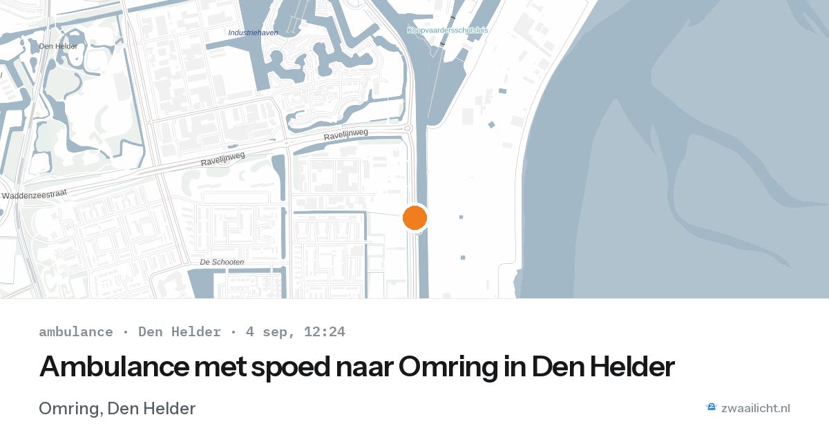 Ambulance met spoed naar Omring in Den Helder — 4 sep 2026