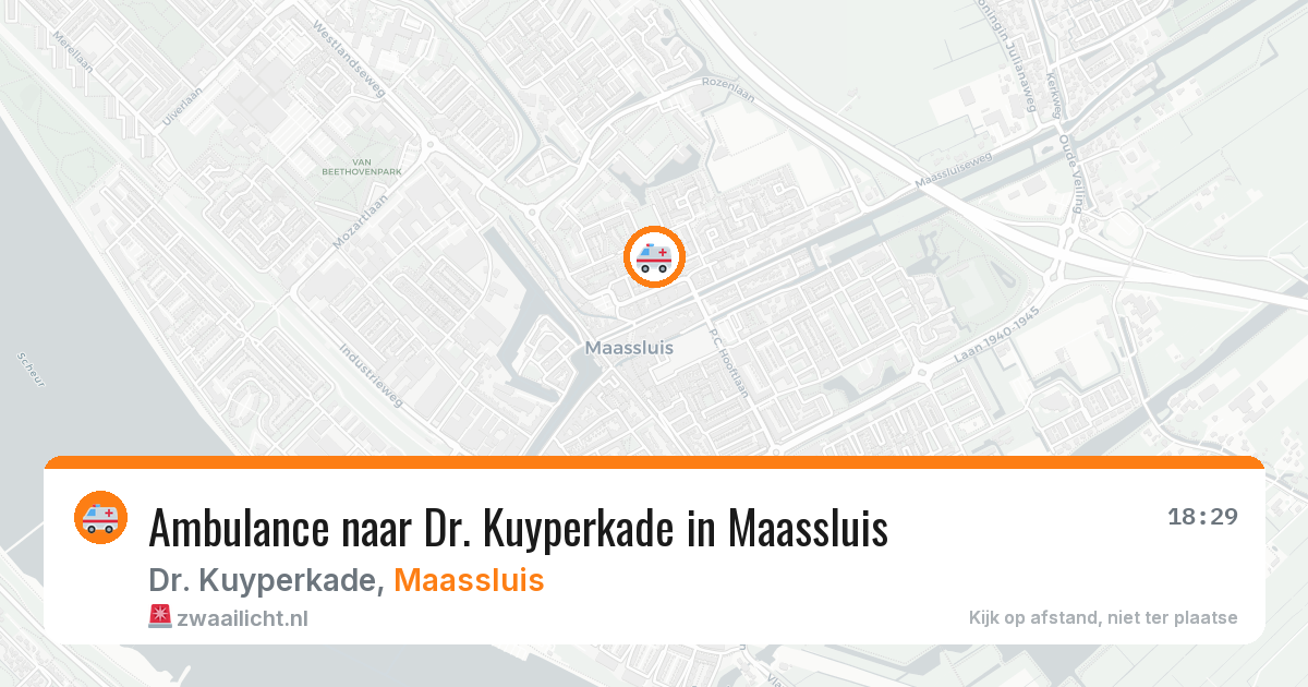 Ambulance naar Dr. Kuyperkade in Maassluis — 24 mrt 2026