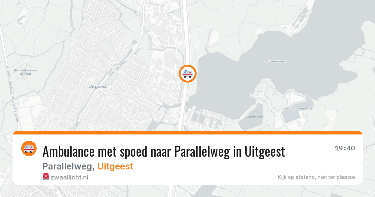 Ambulance met spoed naar Parallelweg in Uitgeest — 8 mei 2026