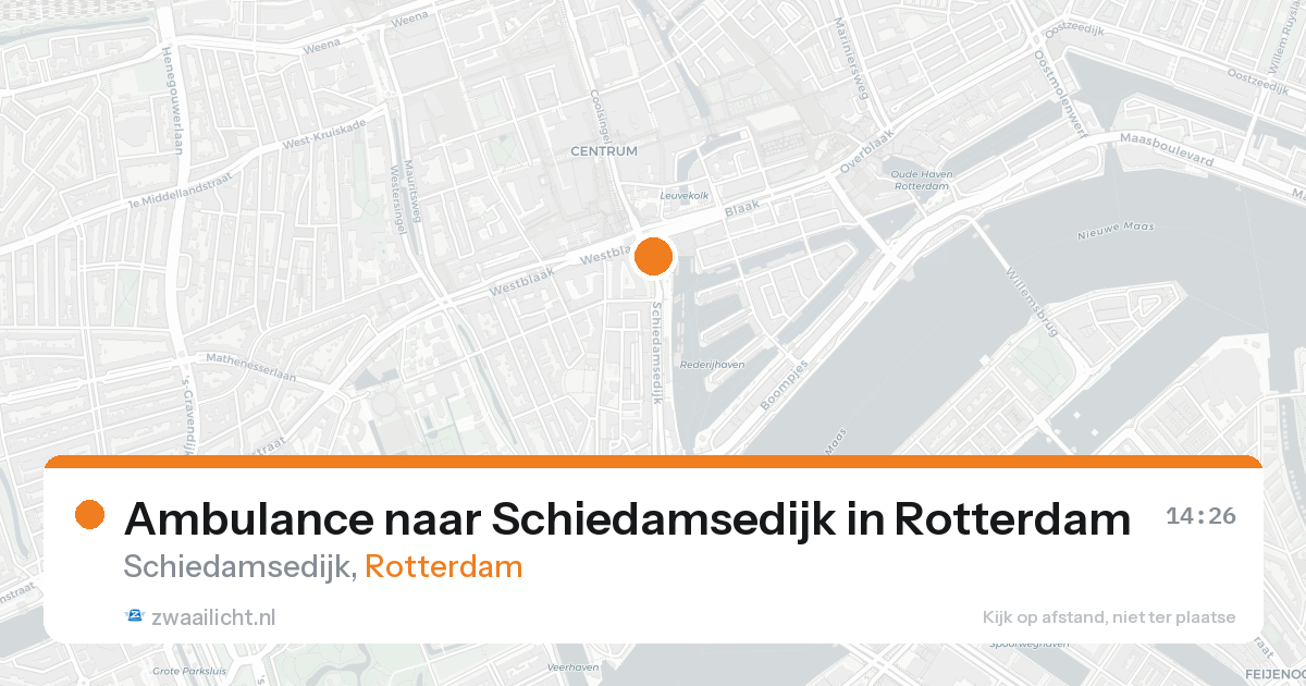Ambulance naar Schiedamsedijk in Rotterdam — 21 aug 2026