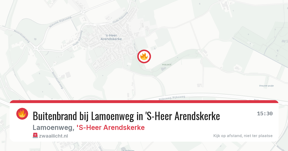 Buitenbrand bij Lamoenweg in 'S-Heer Arendskerke — 2 aug 2026