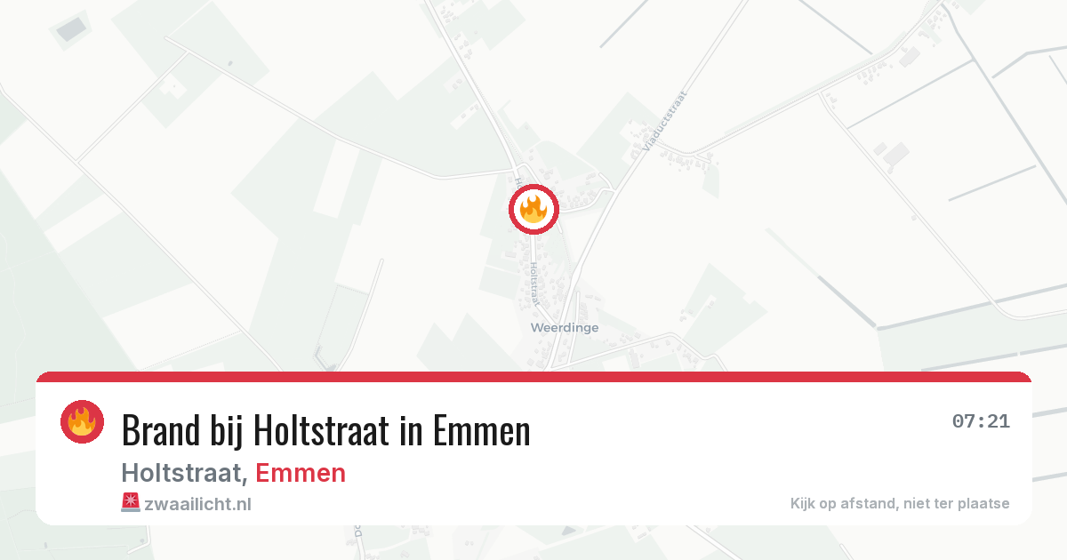 Brand bij Holtstraat in Emmen — 20 jun 2026