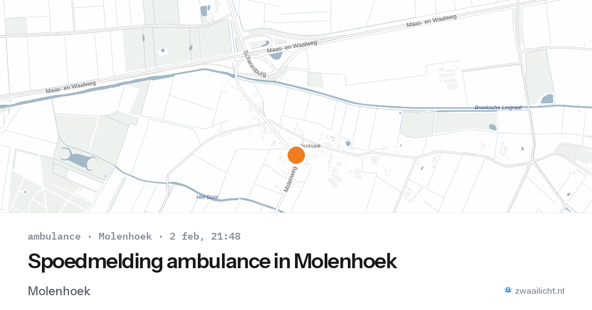 Spoedmelding ambulance in Molenhoek — 2 feb 2026