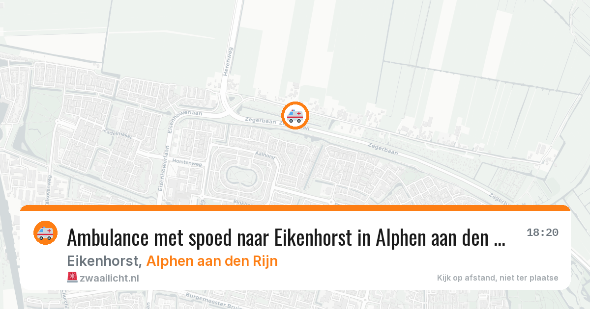 Ambulance met spoed naar Eikenhorst in Alphen aan den Rijn — 10 aug 2026