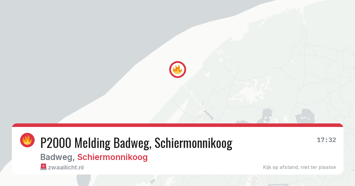 P2000 Melding Badweg, Schiermonnikoog — 20 mei 2026