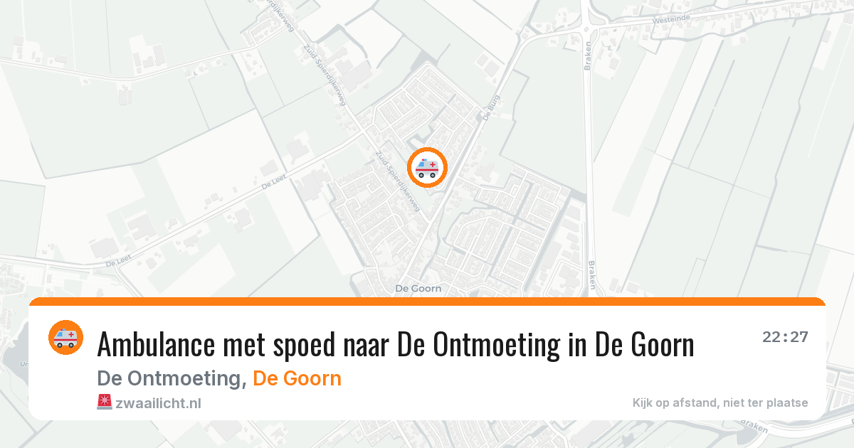 Ambulance met spoed naar De Ontmoeting in De Goorn — 13 apr 2026