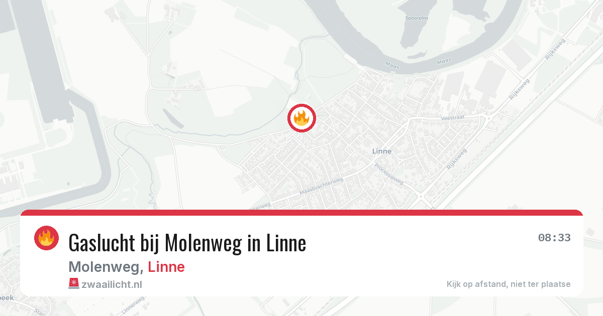 Gaslucht bij Molenweg in Linne — 14 jul 2026