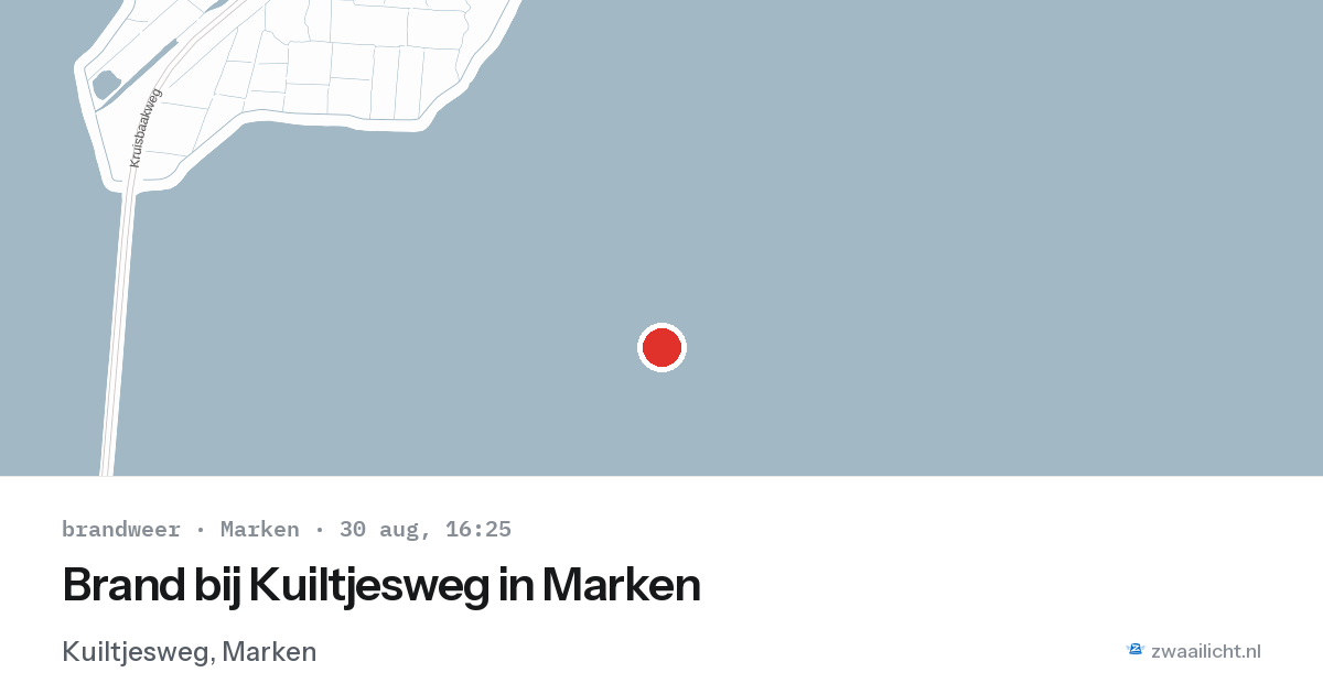 Brand bij Kuiltjesweg in Marken — 30 aug 2026