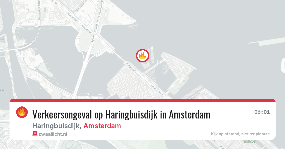 Verkeersongeval op Haringbuisdijk in Amsterdam — 26 apr 2026
