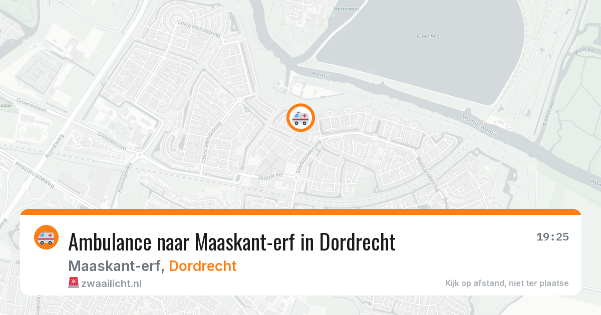 Ambulance naar Maaskant-erf in Dordrecht — 1 jun 2026