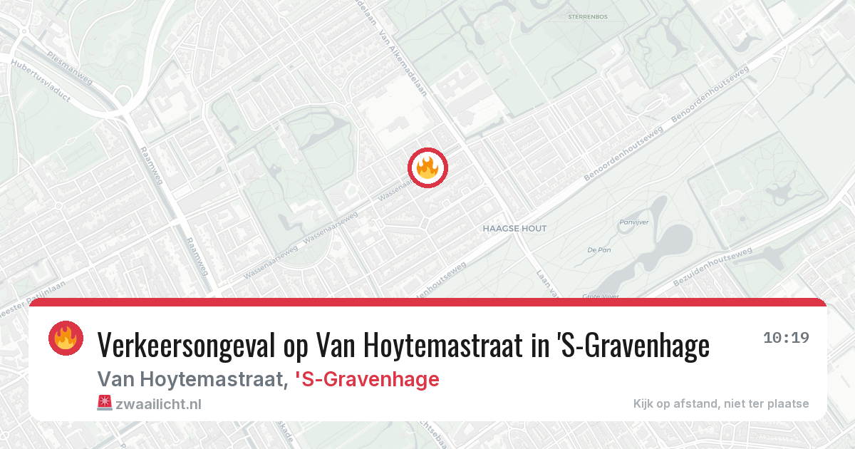 Verkeersongeval op Van Hoytemastraat in 'S-Gravenhage — 30 jul 2026
