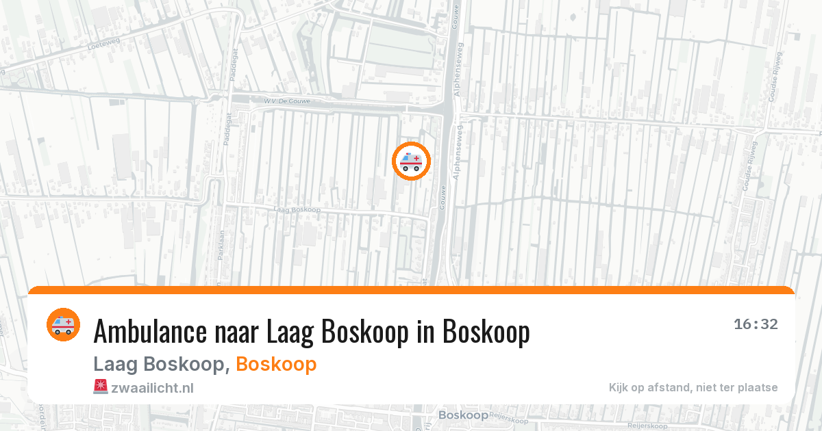 Ambulance naar Laag Boskoop in Boskoop — 16 jun 2026