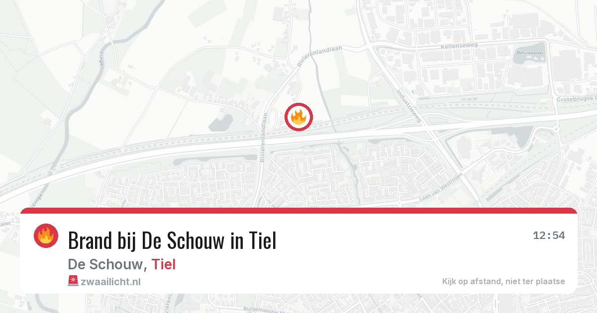 Brand bij De Schouw in Tiel — 30 jun 2026