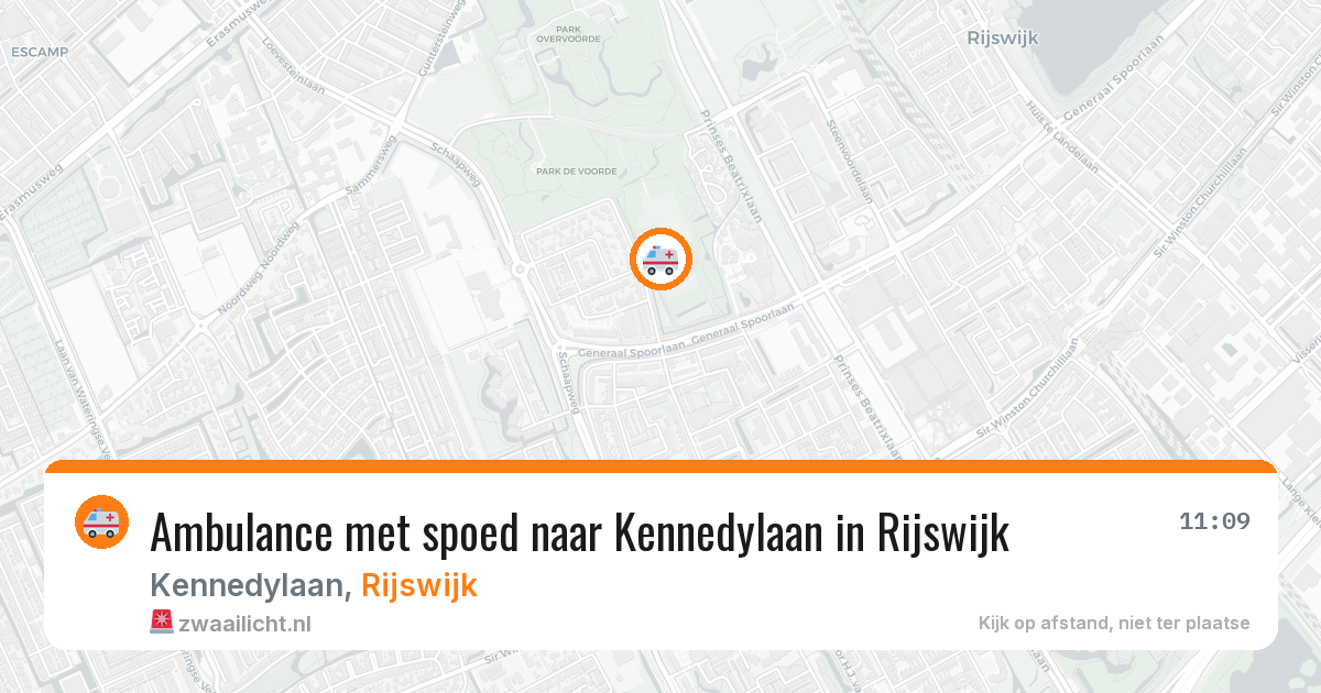 Ambulance met spoed naar Kennedylaan in Rijswijk — 15 jun 2026