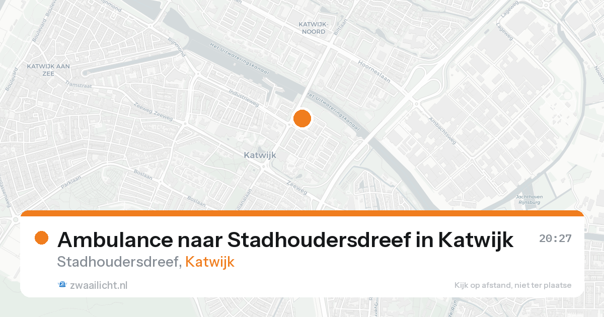 Ambulance naar Stadhoudersdreef in Katwijk — 19 aug 2026