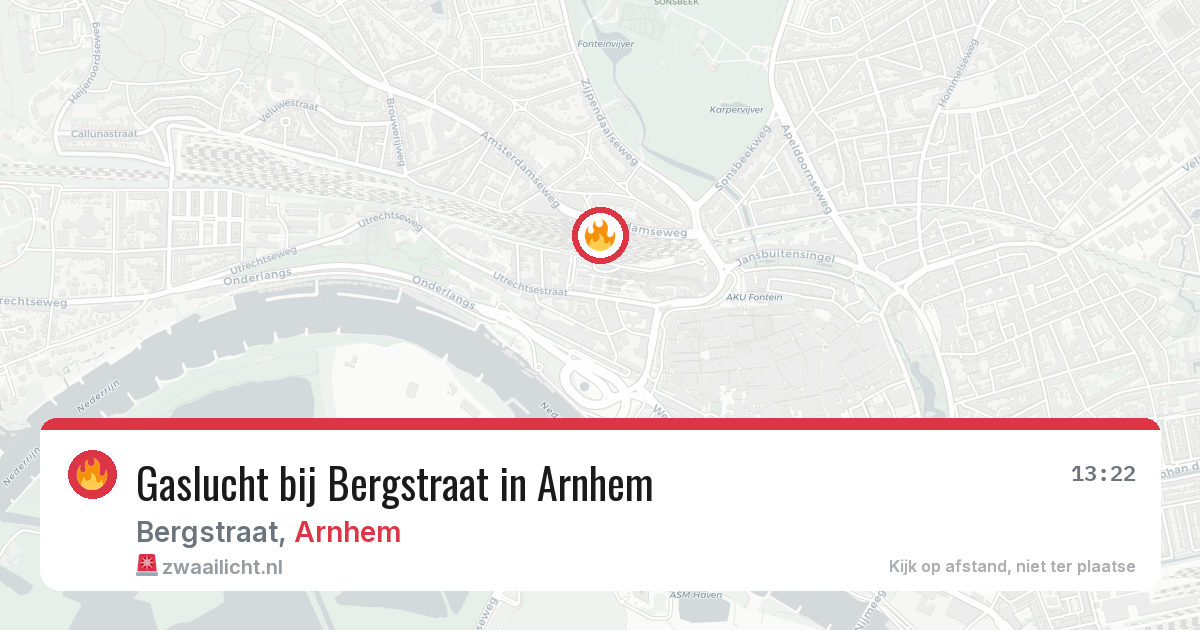 Gaslucht bij Bergstraat in Arnhem — 31 mei 2026
