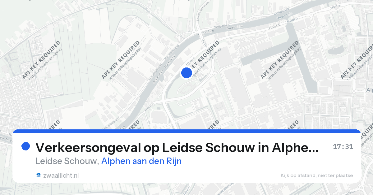 Verkeersongeval op Leidse Schouw in Alphen aan den Rijn — 26 aug 2026