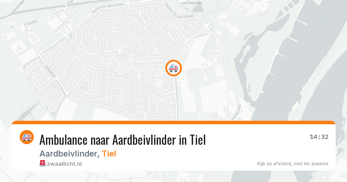 Ambulance naar Aardbeivlinder in Tiel — 7 jun 2026