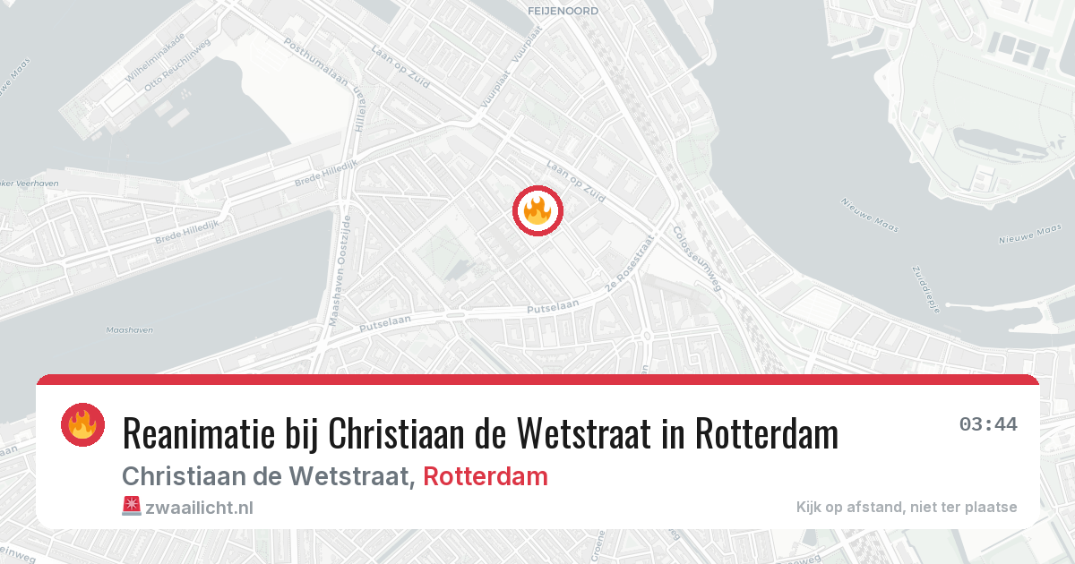 Reanimatie bij Christiaan de Wetstraat in Rotterdam — 9 feb 2026