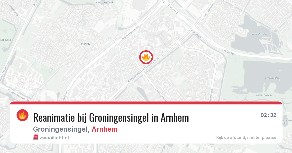 Reanimatie bij Groningensingel in Arnhem — 31 mei 2026