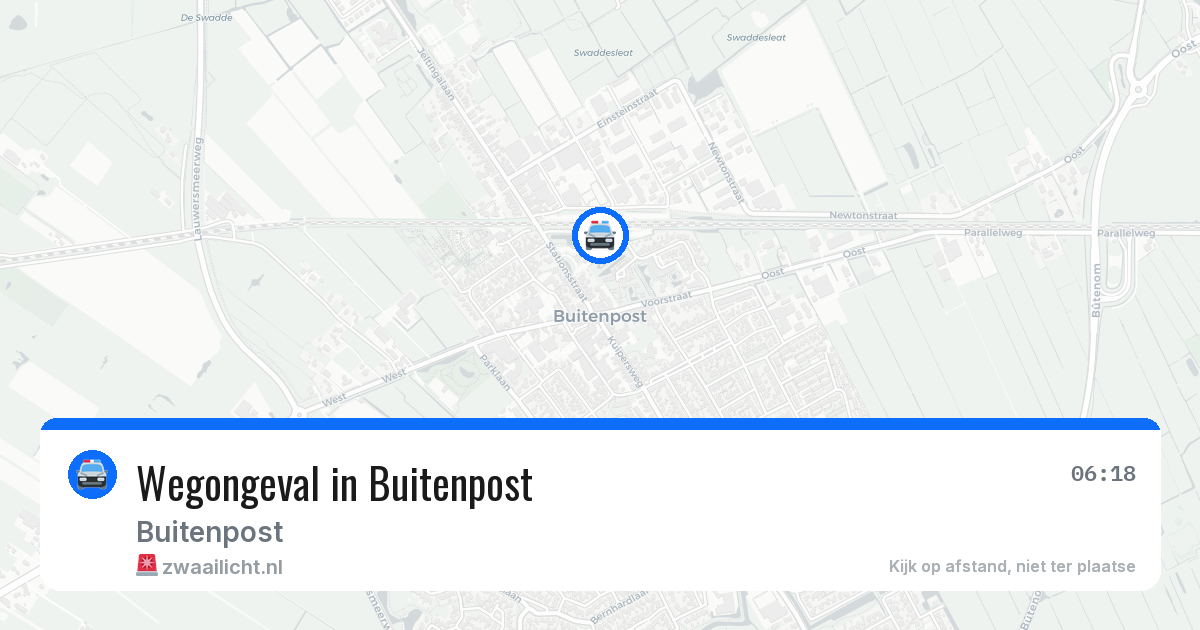 Wegongeval in Buitenpost — 18 jun 2026
