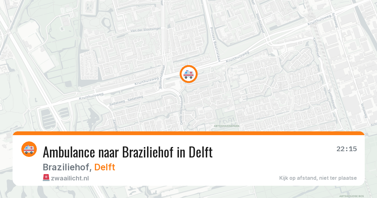 Ambulance naar Braziliehof in Delft — 4 jun 2026