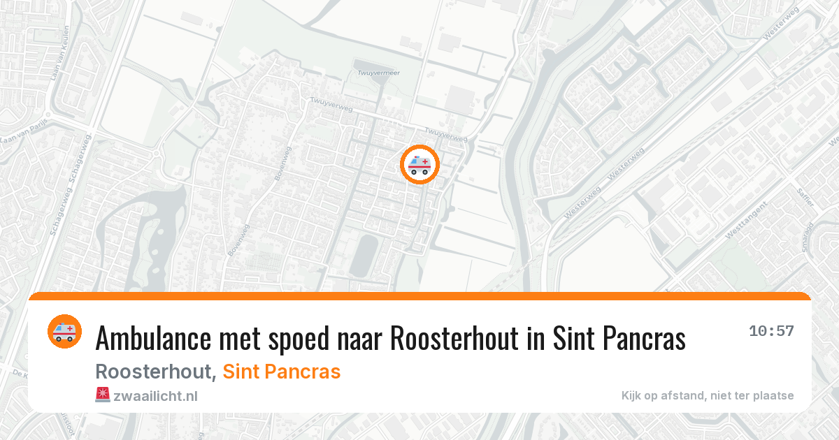 Ambulance met spoed naar Roosterhout in Sint Pancras — 7 apr 2026