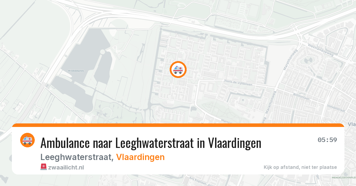 Ambulance naar Leeghwaterstraat in Vlaardingen — 26 mrt 2026