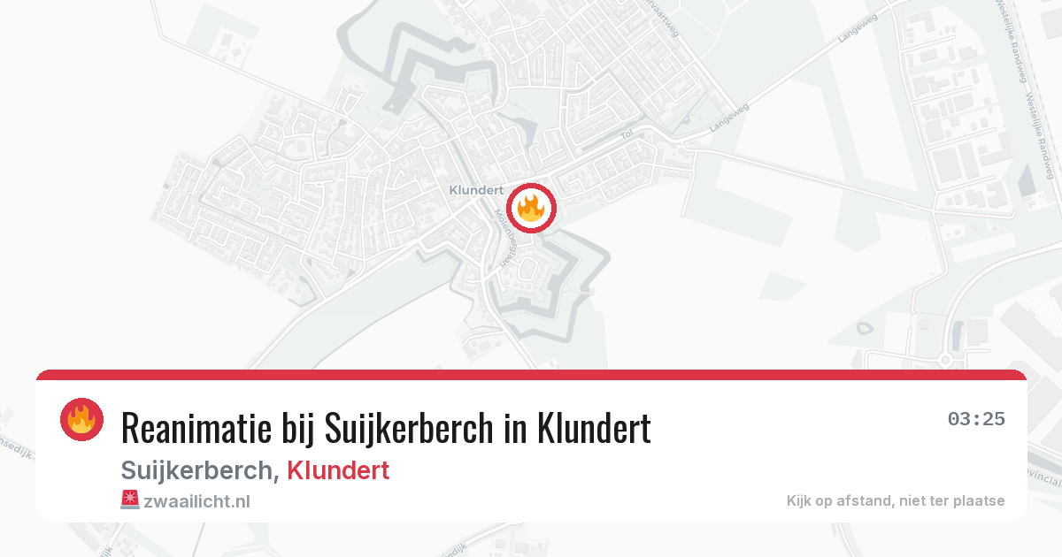 Reanimatie bij Suijkerberch in Klundert — 18 mei 2026