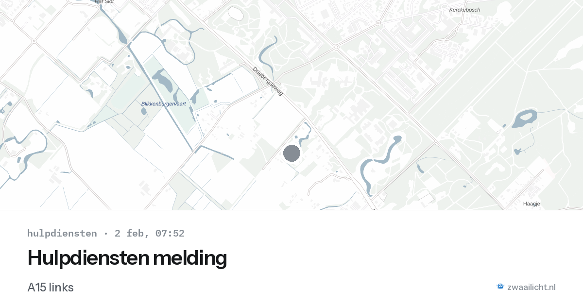 Hulpdiensten melding — 2 feb 2026 | 🚨 Zwaailicht.nl