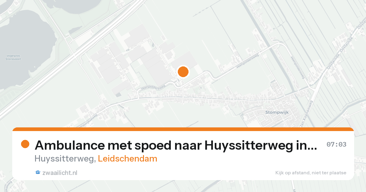 Ambulance met spoed naar Huyssitterweg in Leidschendam — 31 jan 2026