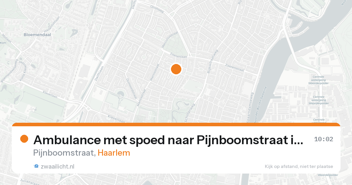 Ambulance met spoed naar Pijnboomstraat in Haarlem — 26 aug 2026