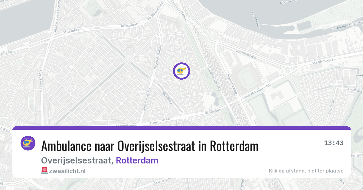 Ambulance naar Overijselsestraat in Rotterdam — 5 aug 2026