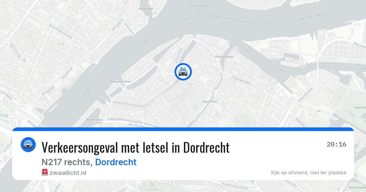Verkeersongeval met letsel in Dordrecht — 16 jun 2026
