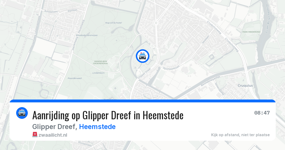 Aanrijding op Glipper Dreef in Heemstede — 4 jun 2026