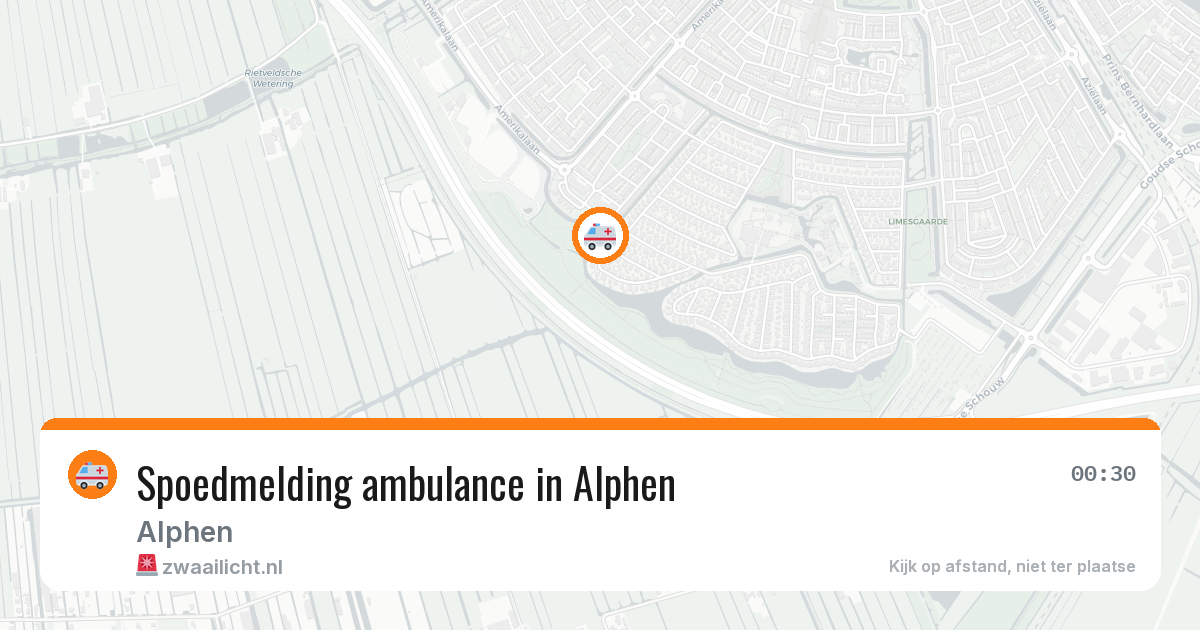 Spoedmelding ambulance in Alphen — 28 apr 2026