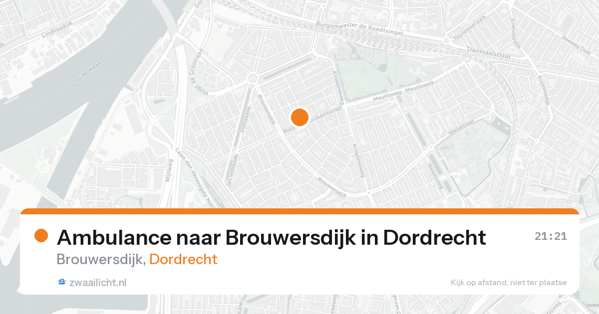 Ambulance naar Brouwersdijk in Dordrecht — 19 aug 2026