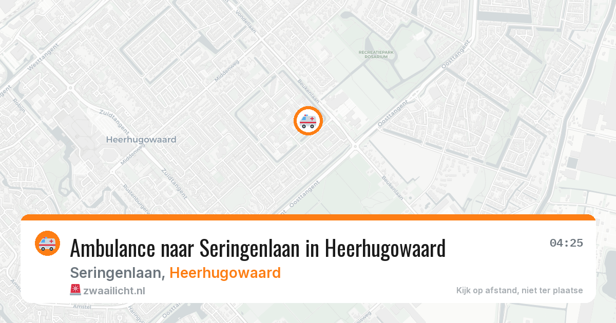 Ambulance naar Seringenlaan in Heerhugowaard — 18 jun 2026