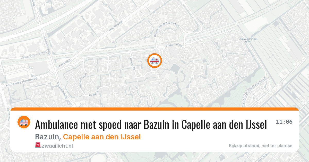 Ambulance met spoed naar Bazuin in Capelle aan den IJssel — 29 jan 2026