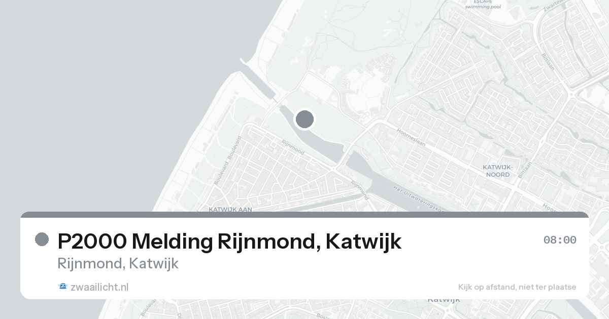 P2000 Melding Rijnmond, Katwijk — 21 aug 2026