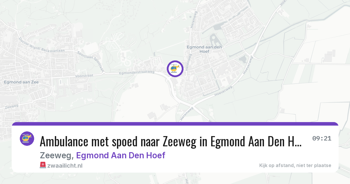 Ambulance met spoed naar Zeeweg in Egmond Aan Den Hoef — 24 jun 2026