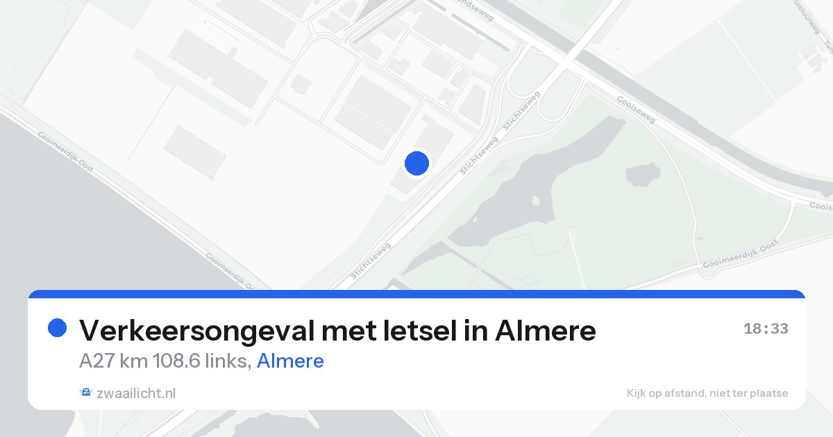 Verkeersongeval met letsel in Almere — 23 aug 2026