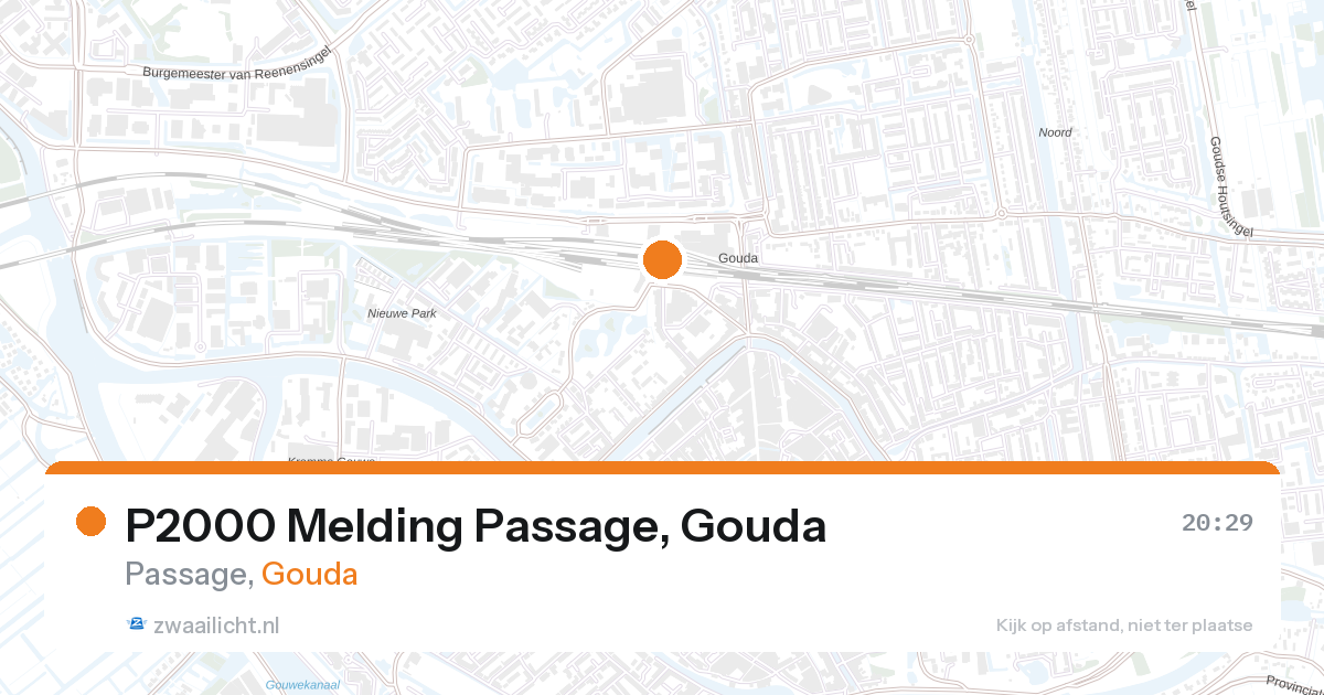 P2000 Melding Passage, Gouda — 26 aug 2026
